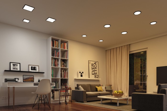 Panou încastrabil Areo VariFit LED Smart Home Zigbee, IP44, pătrat, 175x175mm, negru, cu temperatură de culoare variabilă [8]