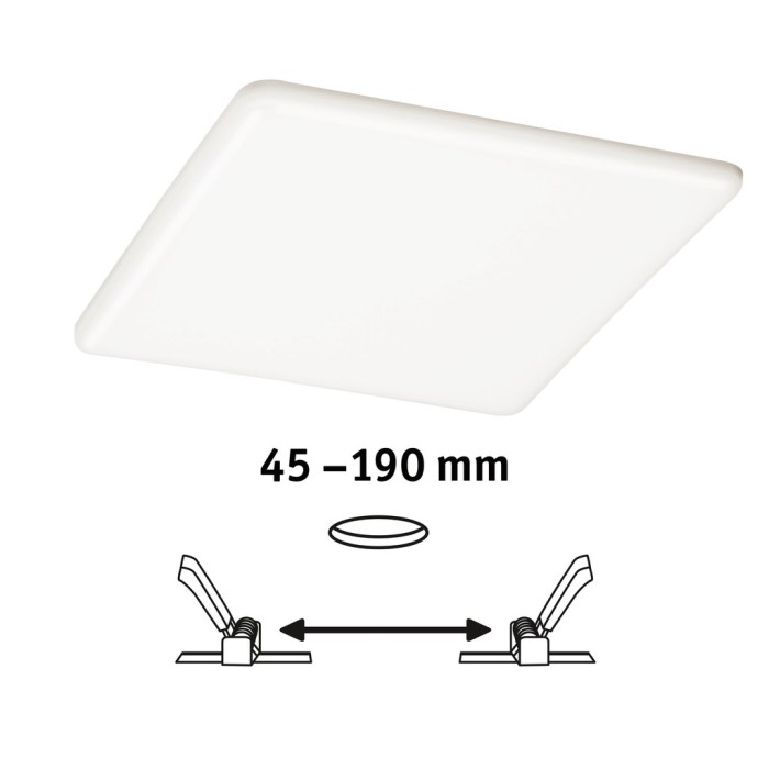 Panou încastrabil fără ramă Veluna VariFit IP44 17,5W 4000K 185x185mm cu flux luminos variabil în 3 pași [3]
