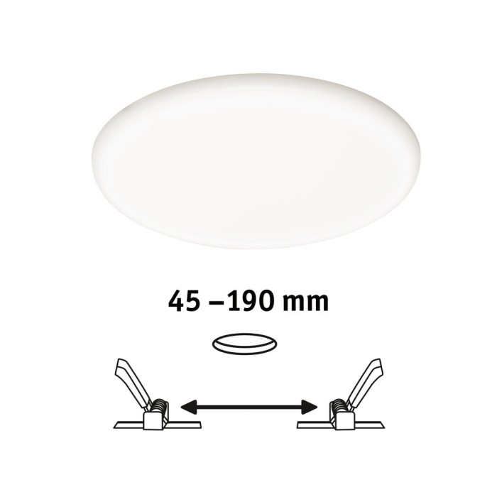 Panou încastrabil fără ramă Veluna VariFit IP44 17,5W 4000K 185mm cu flux luminos variabil în 3 pași [2]
