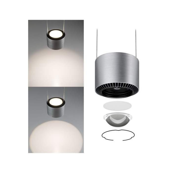 Pendul Aldan LED cu flux luminos variabil 3x9W negru/aluminiu periatt 230V aluminiu [2]