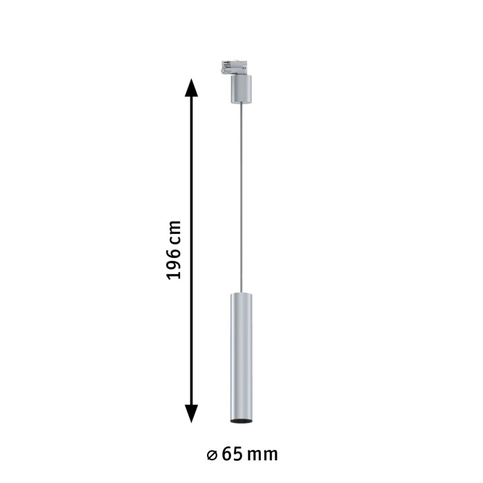Pendul Artemons pentru șină Paulmann ProRail3, GU10, max. 10W, cu flux luminos variabil, 230V, argintiu [5]
