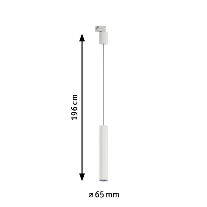 Pendul Artemons pentru șină Paulmann ProRail3, GU10, max. 10W, cu flux luminos variabil, 230V, alb [5]