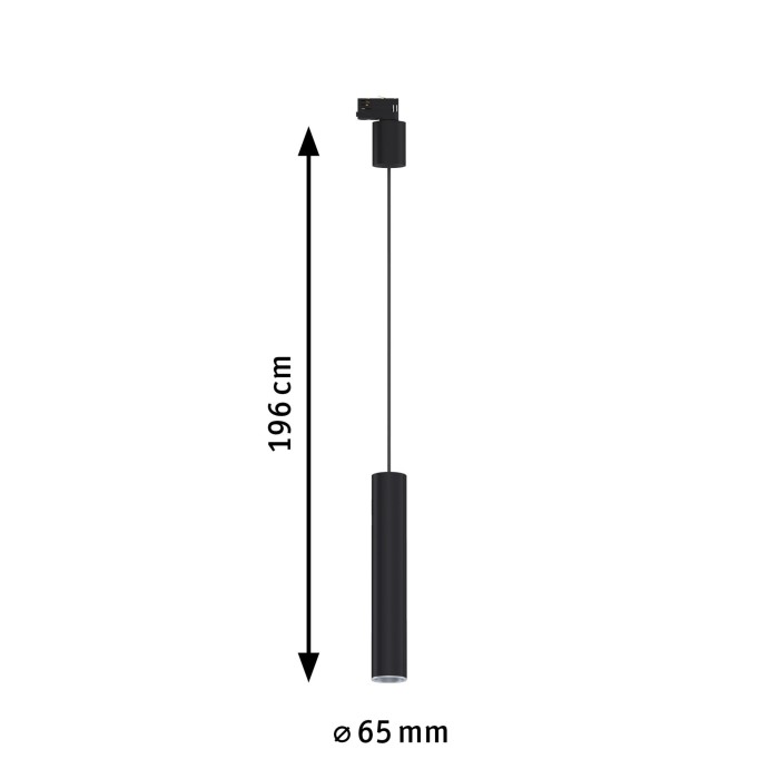 Pendul Artemons pentru șină Paulmann ProRail3, GU10, max. 10W, cu flux luminos variabil, 230V, negru [5]