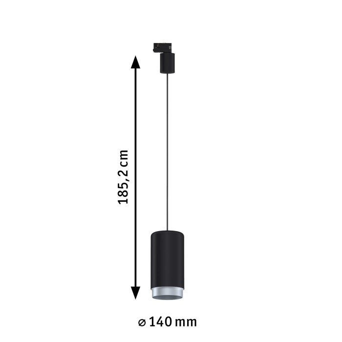 Pendul Corus pentru șină Paulmann ProRail3 Corus, E27, max. 50W, cu flux luminos variabil, 230V, negru [5]