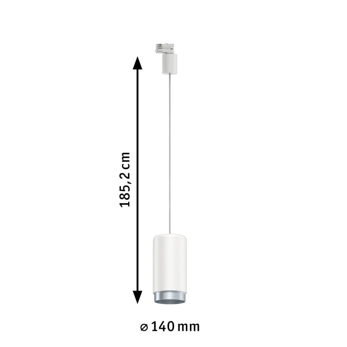 Pendul Corus pentru șină Paulmann ProRail3 Corus, E27, max. 50W, cu flux luminos variabil, 230V, alb [5]