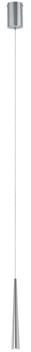 Pendul cu fir textil gri Gutta LED 1x7W aluminiu periat 230V metal [2]