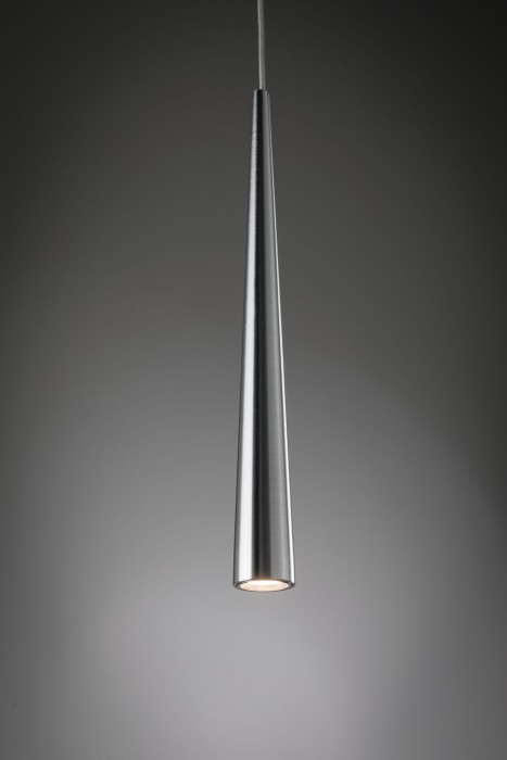 Pendul cu fir textil gri Gutta LED 1x7W aluminiu periat 230V metal [5]