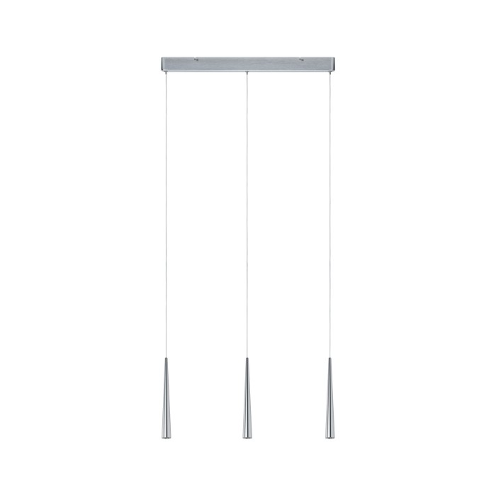 Pendul cu trei fire textile gri Gutta LED 3x7W aluminiu periat 230V metal [3]