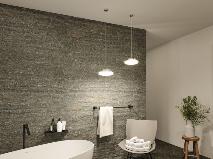 Pendul de baie Luena LED, IP44, 11,5W, sticlă-crom [4]
