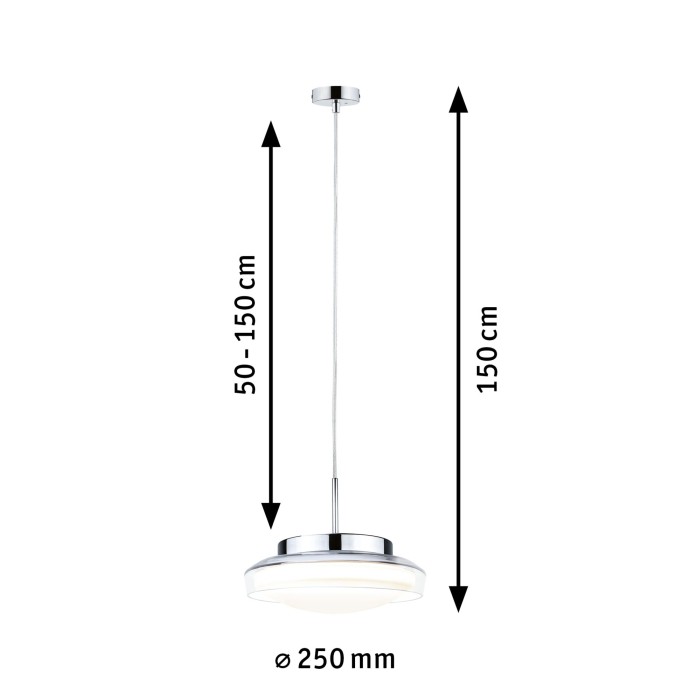 Pendul de baie Luena LED, IP44, 11,5W, sticlă-crom [3]