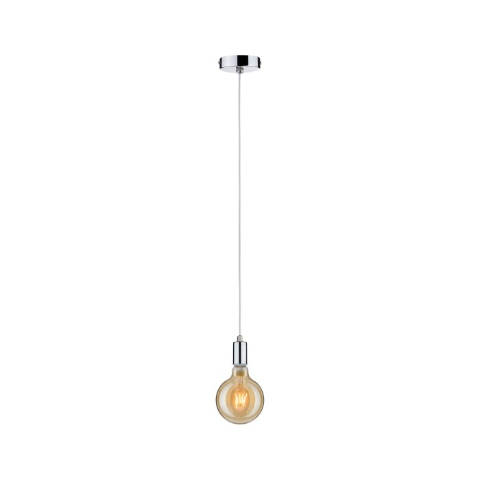 Pendul Larus IP44 cu fir textil max1x20W E27 crom 230V metal [5]