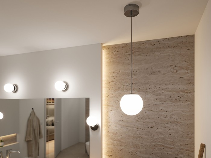 Pendul LED Gove, IP44, 9W, crom, satin [5]