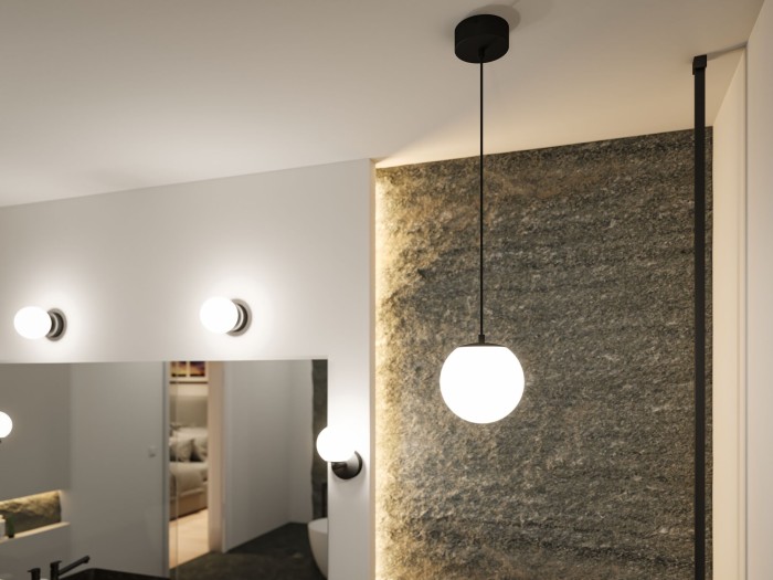 Pendul LED Gove, IP44, 9W, negru mat, satin [7]