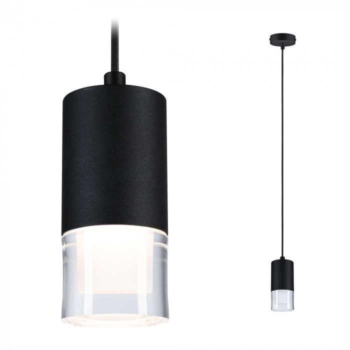 Pendul LED Kame, 9W, clar, negru Signal, flux luminos variabil în 3 pași [1]