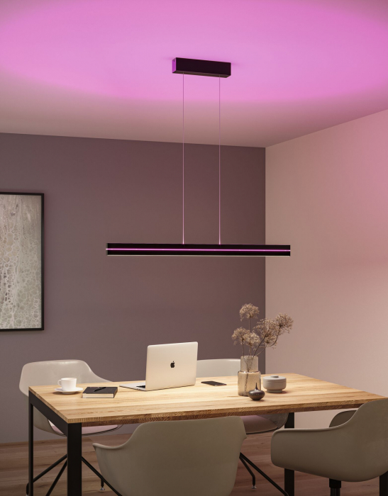 Pendul LED Raiko, RGBW+, cu flux luminos variabil, 2300lm / 370lm, 19W / 6W, negru [3]