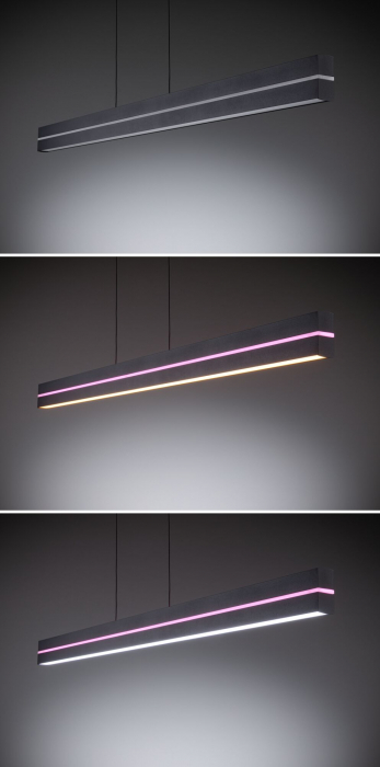 Pendul LED Raiko, RGBW+, cu flux luminos variabil, 2300lm / 370lm, 19W / 6W, negru [8]