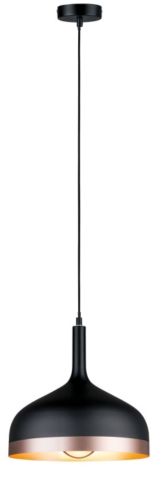 Pendul Neordic Embla cu fir textil max.1x20W E27 negru/cupru mat 230V metal   [3]