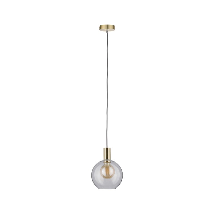 Pendul Neordic Esben cu fir textil max1x20W E27 clar/alamă 230V sticlă/metal [3]