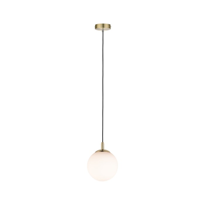 Pendul Neordic Menja cu fir textil max1x20W E27 alb/alamă 230V sticlă/metal [3]