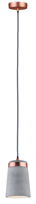 Pendul Neordic Stig cu fir textil negru max.1x20W E27 gri/cupru mat 230V beton/metal [3]
