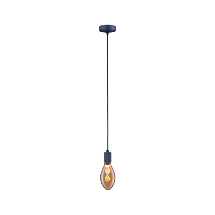 Pendul Neordic Tilla max1x60W E27,  albastru închis, 230V, textil/metal [5]
