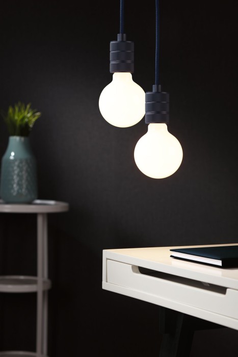 Pendul Neordic Tilla max1x60W E27,  albastru închis, 230V, textil/metal [8]