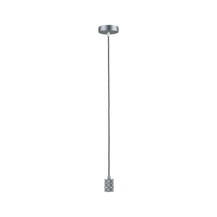 Pendul Neordic Tilla max1x60W E27,  gri aluminiu, 230V, textil/metal [2]
