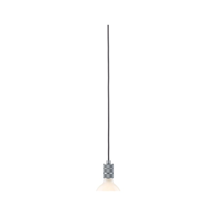 Pendul Neordic Tilla max1x60W E27,  gri aluminiu, 230V, textil/metal [3]