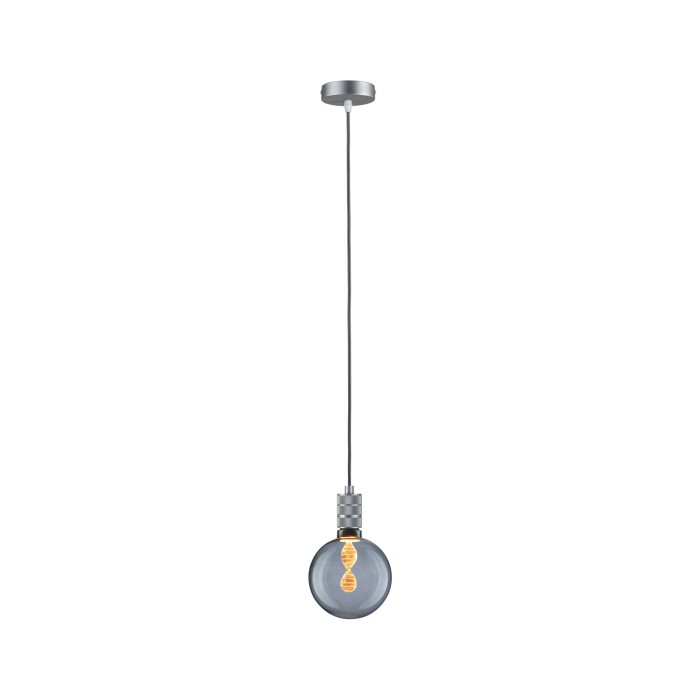 Pendul Neordic Tilla max1x60W E27,  gri aluminiu, 230V, textil/metal [4]