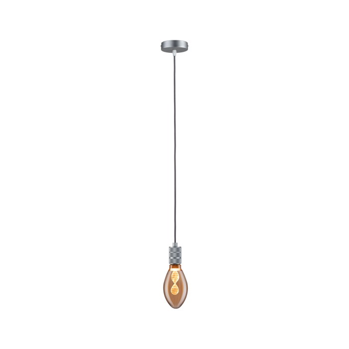 Pendul Neordic Tilla max1x60W E27,  gri aluminiu, 230V, textil/metal [5]