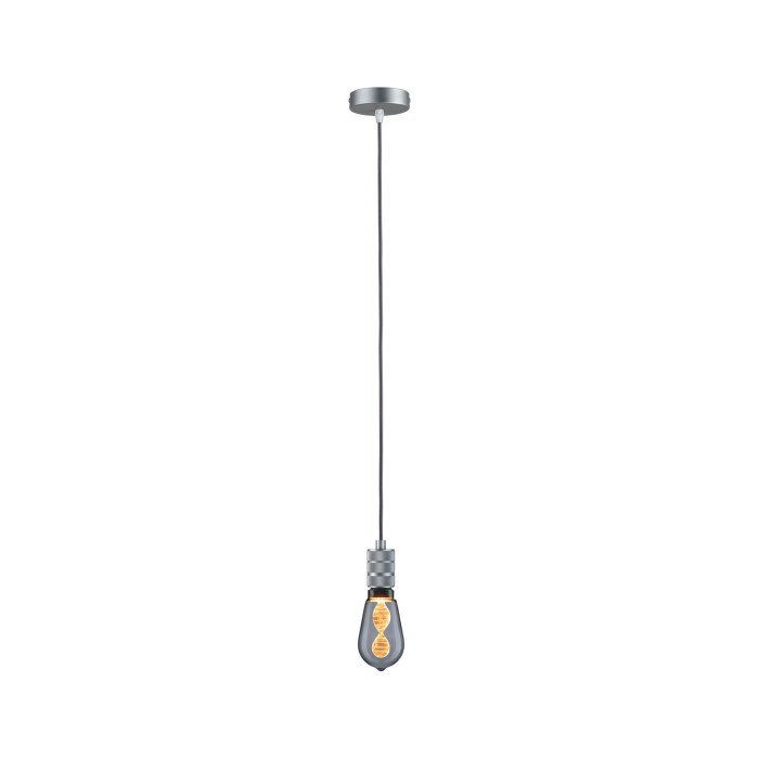 Pendul Neordic Tilla max1x60W E27,  gri aluminiu, 230V, textil/metal [6]