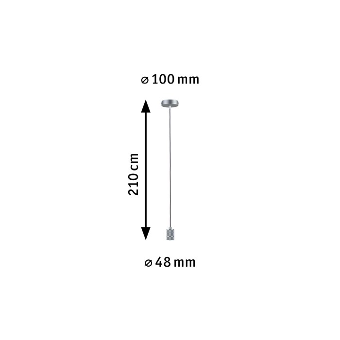 Pendul Neordic Tilla max1x60W E27,  gri aluminiu, 230V, textil/metal [7]