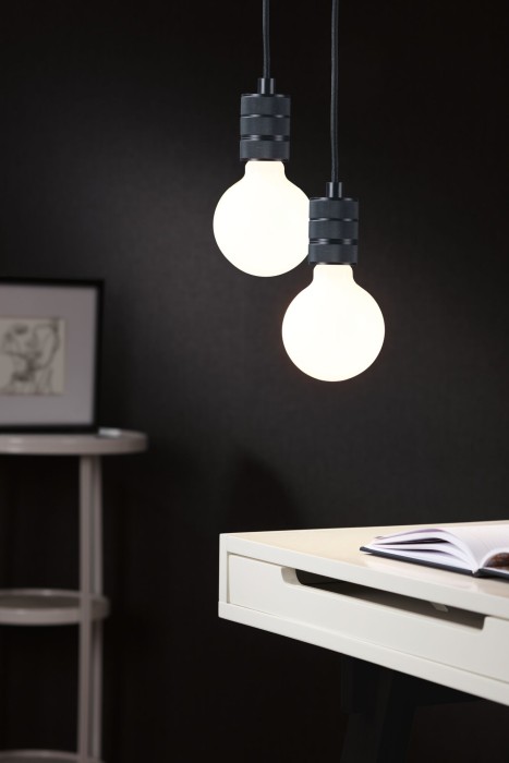 Pendul Neordic Tilla max1x60W E27,  negru grafit, 230V, textil/metal [8]