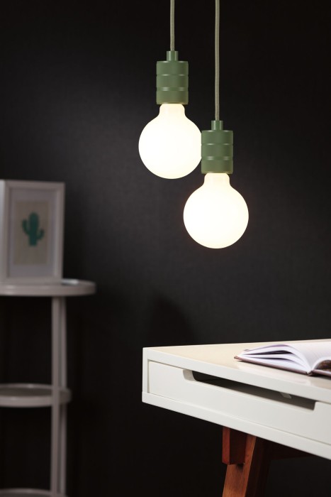 Pendul Neordic Tilla max1x60W E27,  verde deschis, 230V, textil/metal [8]