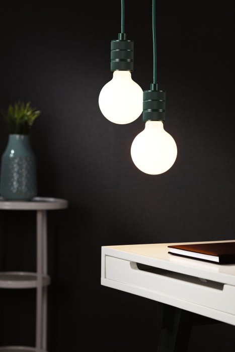 Pendul Neordic Tilla max1x60W E27,  verde închis, 230V, textil/metal [8]
