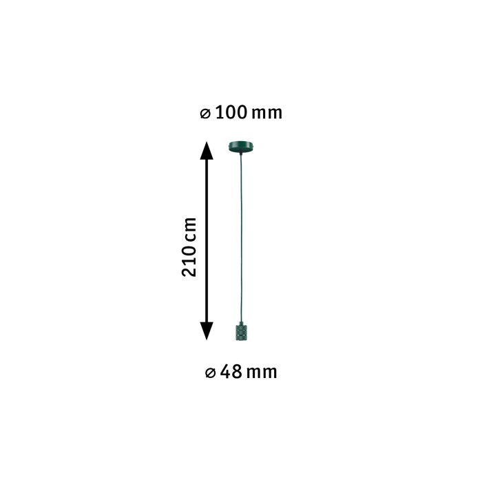Pendul Neordic Tilla max1x60W E27,  verde închis, 230V, textil/metal [7]