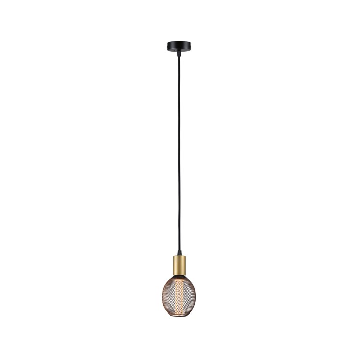 Pendul Ravi, IP44, E27, max. 60W, negru mat/auriu [4]