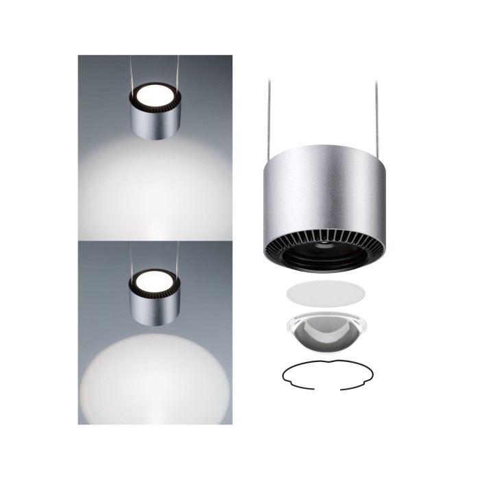 Pendul URail Aldan 13W 4000K, crom mat, cu flux luminos variabil [2]