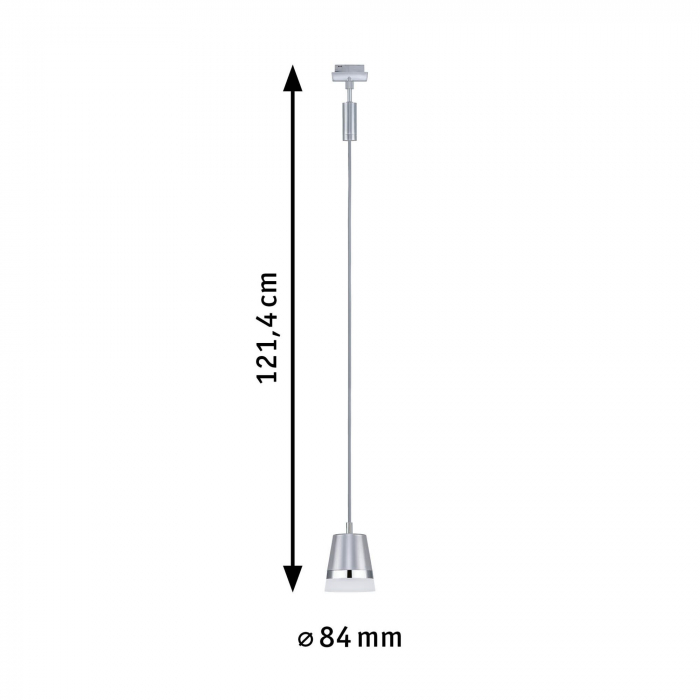 Pendul URail Cone, max 1x10W, GU10, crom mat, 230V [4]