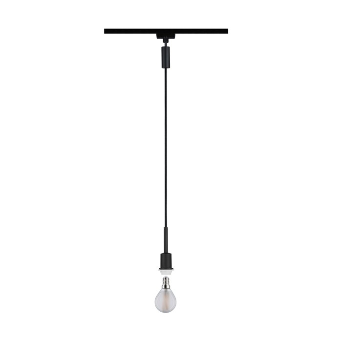 Pendul URail DecoSystems max 1x20W E14 230V negru mat, cablu textil [2]