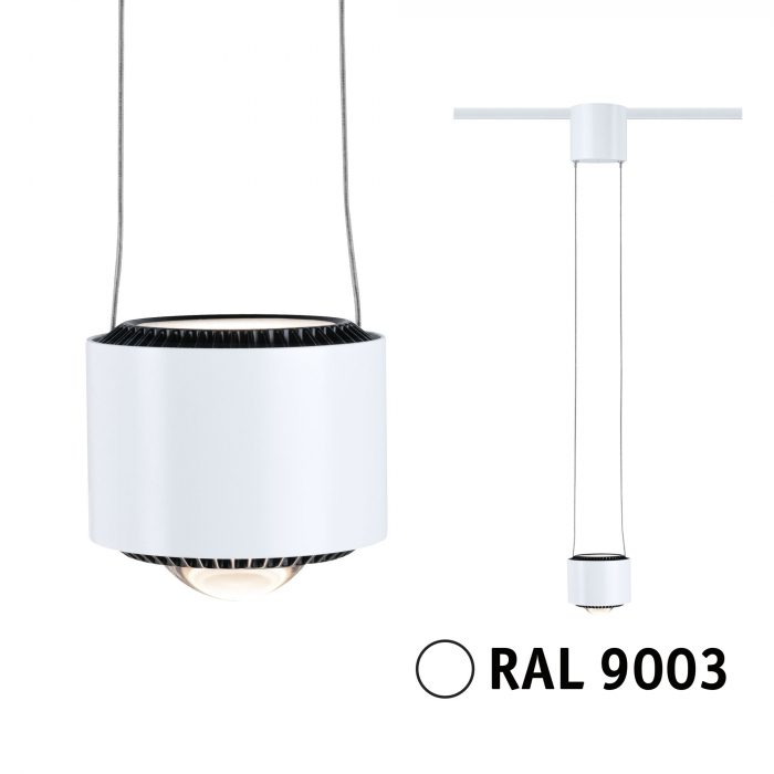 Pendul URail LED Aldan, 850lm / 460lm, 8,5W, 3000K, 230V, alb Signal, flux luminos variabil [7]