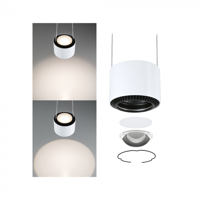 Pendul URail LED Aldan, 850lm / 460lm, 8,5W, 3000K, 230V, alb Signal, flux luminos variabil [2]