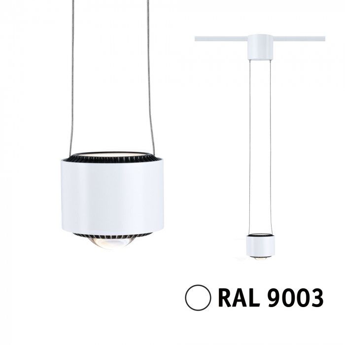 Pendul URail LED Aldan, 930lm / 530lm, 8,5W, 4000K, 230V, alb Signal, flux luminos variabil [7]