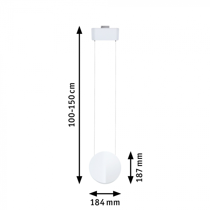 Pendul URail LED Alejandro, 800lm, 10W, 3000K, 230V, alb Signal, flux luminos variabil [6]