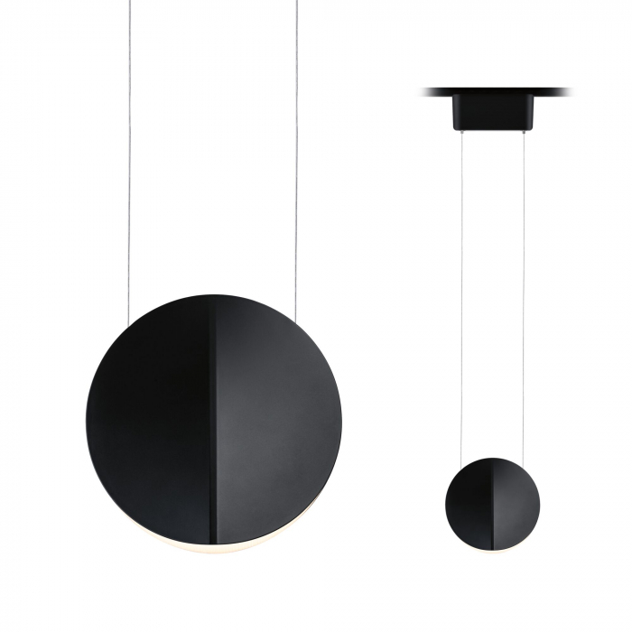Pendul URail LED Alejandro, 800lm, 10W, 3000K, 230V, negru mat, flux luminos variabil [2]