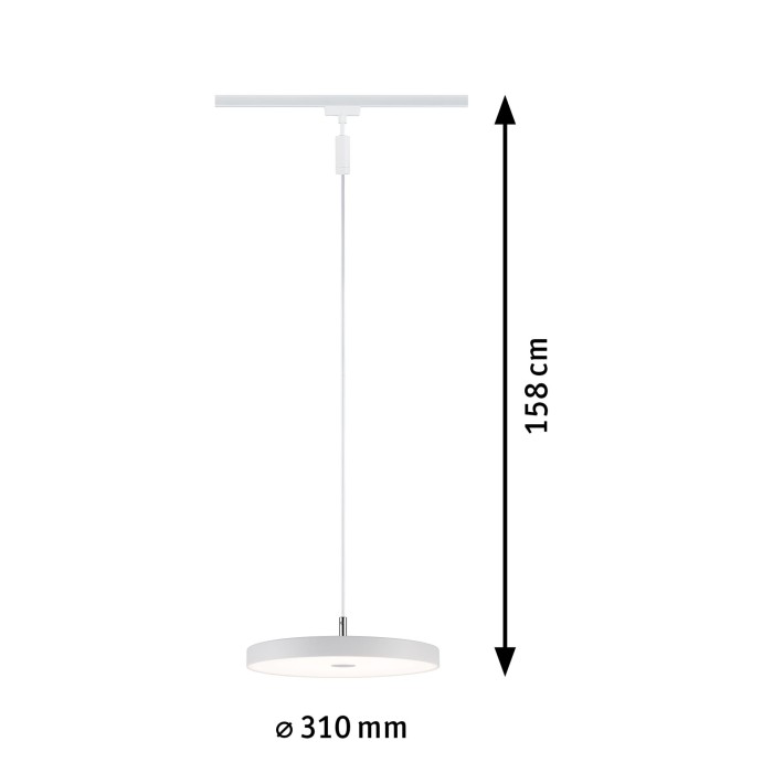 Pendul URail LED Hildor, 850lm, 15W, 3000K, 230V, alb, cu flux luminos variabil [6]