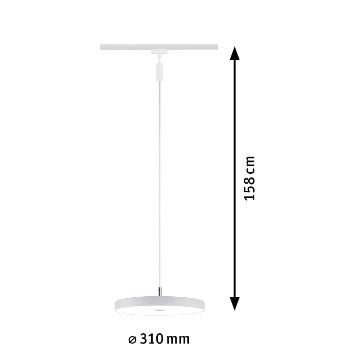 Pendul URail LED Hildor, 850lm, 15W, 4000K, 230V, alb, cu flux luminos variabil [8]
