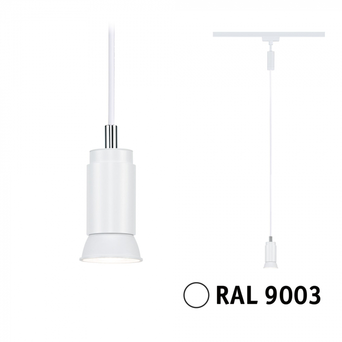 Pendul URail Runa, max 1x10W, GU10, alb Signal, 230V [4]