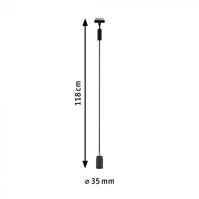 Pendul URail Runa, max 1x10W, GU10, negru mat, 230V [4]