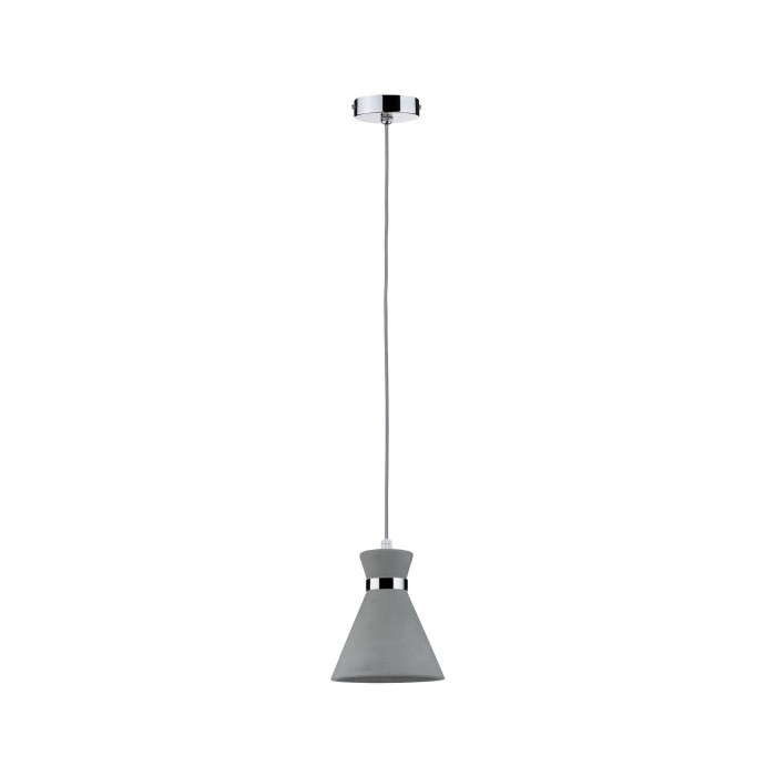 Pendul Verve cu fir textil gri, IP44, max 20W E27 gri/crom 230V beton/metal [2]